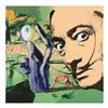 Image 1 : Steve Kaufman (1960-2010), "Dali Homage" Hand Embellished Limited Edition Hand Pulled Silkscreen on 