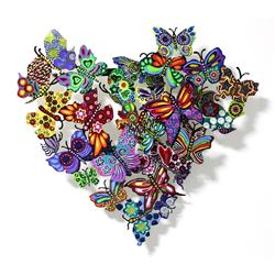 Patricia Govezensky- Original Painting on Cutout Steel "Amour"