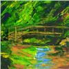 Image 2 : Elliot Fallas, "Magic Bridge" Original Oil Painting on Canvas, Hand Signed with Letter of Authentici
