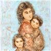 Image 2 : "Catherine and Children" Limited Edition Lithograph by Edna Hibel (1917-2014), Numbered and Hand Sig