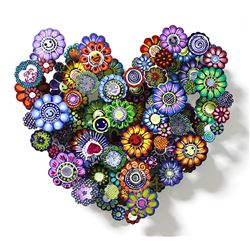 Patricia Govezensky- Original Painting on Cutout Steel "Hommage to Takashi (Mini Series) I"