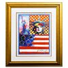 Image 1 : Peter Max- Original Mixed Media "God Bless America IV"