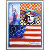 Image 2 : Peter Max- Original Mixed Media "God Bless America IV"