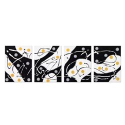 George Marlowe, "Night and Day" Original Acrylic Painting on Canvas (48" x 16"), Hand Signed with Ce