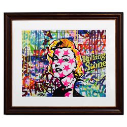 Nastya Rovenskaya- Original Mixed Media on Paper "Starface"