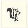 Image 2 : "Pepe Le Pew" Framed Limited Edition Etching with Hand-Tinted Color and Numbered.