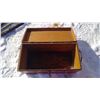 Image 2 : RED WOODEN FIR HOMESTEADERS BOX WITH HANDLES