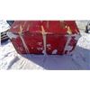 Image 6 : RED WOODEN FIR HOMESTEADERS BOX WITH HANDLES