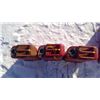 Image 4 : (3) RED METAL GAS CANS