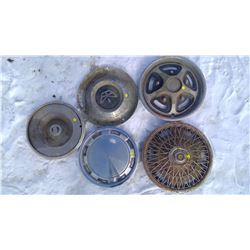 (5) ASSORTED HUBCAPS