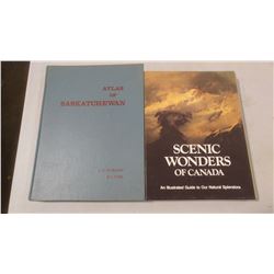 ATLAS OF SASKATCHEWAN AND SCENIC WONDERS OF CANADA BOOK