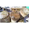 Image 4 : 3 LARGE DRY BIRCH WOOD BLOCKS (24",25",27" - 12" DIAMETER)
