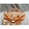 Image 1 : PEACHY DEPRESSION GLASS 3 FOOTED CANDY DISH