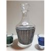 Image 3 : FRENCH DESIGNER VINTAGE DECANTER WITH 6 SHOOTERS