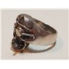 Image 4 : LARGE STERLING SILVER ARMY SKULL - SIZE 11.5, WEIGHT 20 G