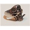 Image 5 : LARGE STERLING SILVER ARMY SKULL - SIZE 11.5, WEIGHT 20 G