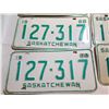Image 2 : 4 SETS OF MATCHING SASKATCHEWAN LICENSE PLATE LOT
