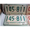 Image 3 : 4 SETS OF MATCHING SASKATCHEWAN LICENSE PLATE LOT