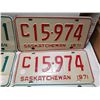 Image 4 : 4 SETS OF MATCHING SASKATCHEWAN LICENSE PLATE LOT