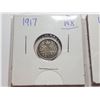 Image 2 : 1917 AND 1916 CANADA 5 CENT SILVER COINS