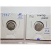 Image 1 : 1910 POINTED LEAVES AND 1907 CANADA 5 CENT SILVER COINS