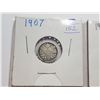 Image 2 : 1910 POINTED LEAVES AND 1907 CANADA 5 CENT SILVER COINS