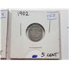 Image 3 : 1903 H AND 1902 CANADA 5 CENT SILVER COINS