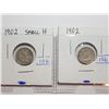 Image 1 : 1902 SMALL H AND 1902 CANADA 5 CENT SILVER COINS