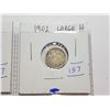 Image 3 : 1902 LARGE H AND 1902 CANADA 5 CENT SILVER COINS