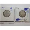 Image 1 : 1910 AND 1907 CANADA 25 CENT COINS