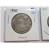 Image 2 : 1941 AND 1940 SILVER 50 CENT COINS