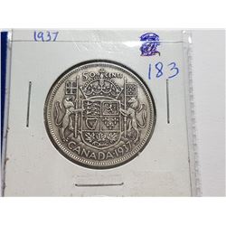 1937 SILVER 50 CENT COIN