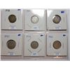 Image 1 : 1918, 1919, 1913, 1933, 1936, 1940 SILVER 10 CENT COINS - CANADA