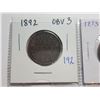 Image 2 : 1892 OBV 3 AND 1893 LARGE ONE CENT COINS - CANADA