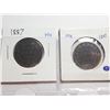 Image 1 : 1887 AND 1888 LARGE ONE CENT COINS - CANADA