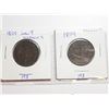 Image 1 : 1859 LOW 9 NARROW 9 AND 1859 NARROW 9 ONE CENT COINS