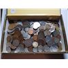 Image 1 : 3 LB OF FOREIGN COINS IN CIGAR BOX