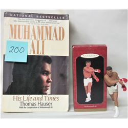 1991 MUHAMMAD ALI LIFE&TIMES S/C BOOK 1999 BOXED HALLMARK KEEPSAKE ORNAMENT(MUHAMMAD ALI)