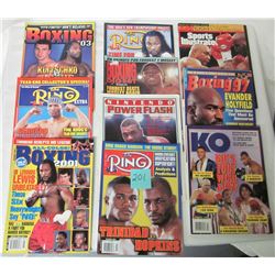 10 BOXING MAGAZINES- 1994-1997-2001-2002-2003 TYSON FOREMAN-HOLYFIELD-LEWIS-HOPKINS-TRINIDAD