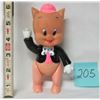 Image 1 : 1976 WARNER BROS 6 1/2" PLASTIC & RUBBER PORKY PIG DOLL