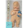 Image 1 : VINTAGE 9"SOFT RUBBER RELIABLE BABY DOLL/BLUE TEDDY BEAR