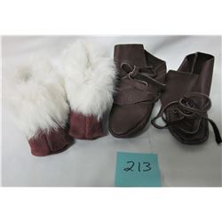 (2) PAIRS BABY MOCCASINS