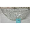Image 1 : VINTAGE 12"x6"x6" OVAL CRYSTAL CUT FRUIT BOWL