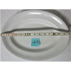 VINTAGE 15 1/2"x11 1/2" POTTERY SERVING PLATTER