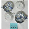 Image 2 : SET 4 FLORAL 2 1/2" HANDICRAFT BRAZIL SPOON RESTS/ SET 6 BLUE VINTAGE 2 1/2" NEWPORT POTTERY BURSLEM