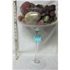 Image 1 : GIANT 16" WINE GLASS 10"DIAMETER FRUIT BOWL/ASST. PLASTIC FRUIT