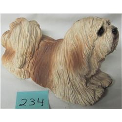 VINTAGE LHASA APSO 8" DOG STATUE DOOR STOP