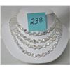 Image 1 : 1950s-60s VINTAGE 4 STRAND CRYSTAL CUT NECKLACE MARKED CORA ON CLASP