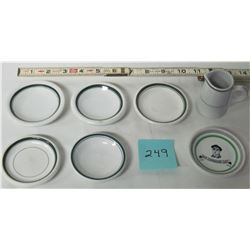 7 PIECE LOT VINTAGE MINI GRINDLEY DURSLEM ENGLAND HOTEL WARE CHINA