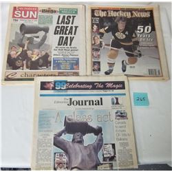 APR.18,1999 EDMONTON JOURNAL & SUN NEWSPAPERS GRETZKY RELIVES